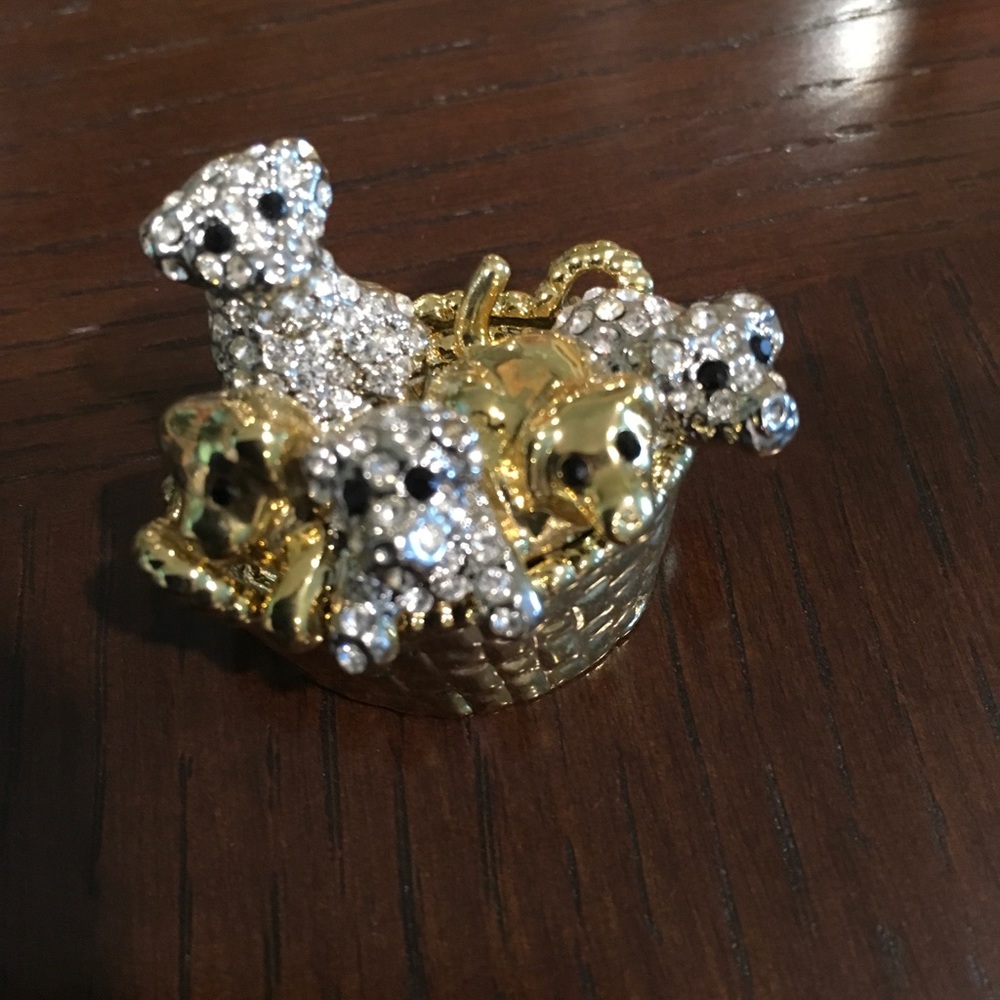 Vintage Puppy Litter Brooch (Pin) 1960’s